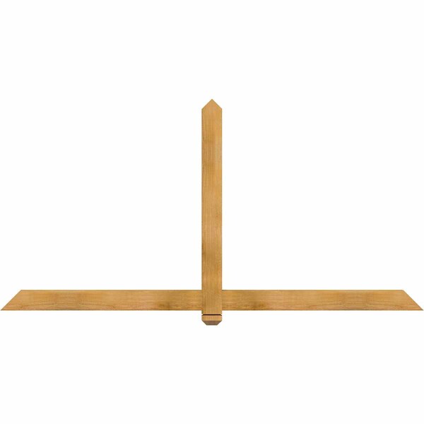 Ekena Millwork Eugene Rough Sawn Timber Gable Bracket, Western Red Cedar, 84"W x 42"H x 2"D x 4"F, 12/12 Pitch GBW084X42X0204EUG00RWR - main